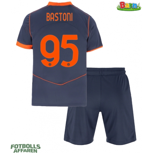 Inter Milan Alessandro Bastoni #95 Tredjeställ Barn 2025-26 Kortärmad (+ Korta byxor)
